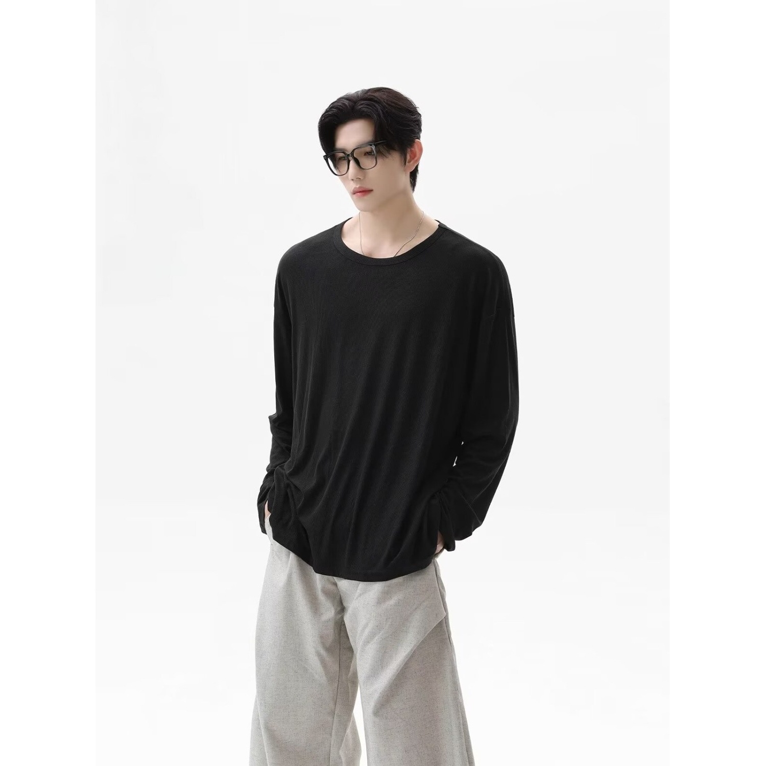 Camiseta de Manga Larga con Te - Undershirt Crew Neck reseña y precio
